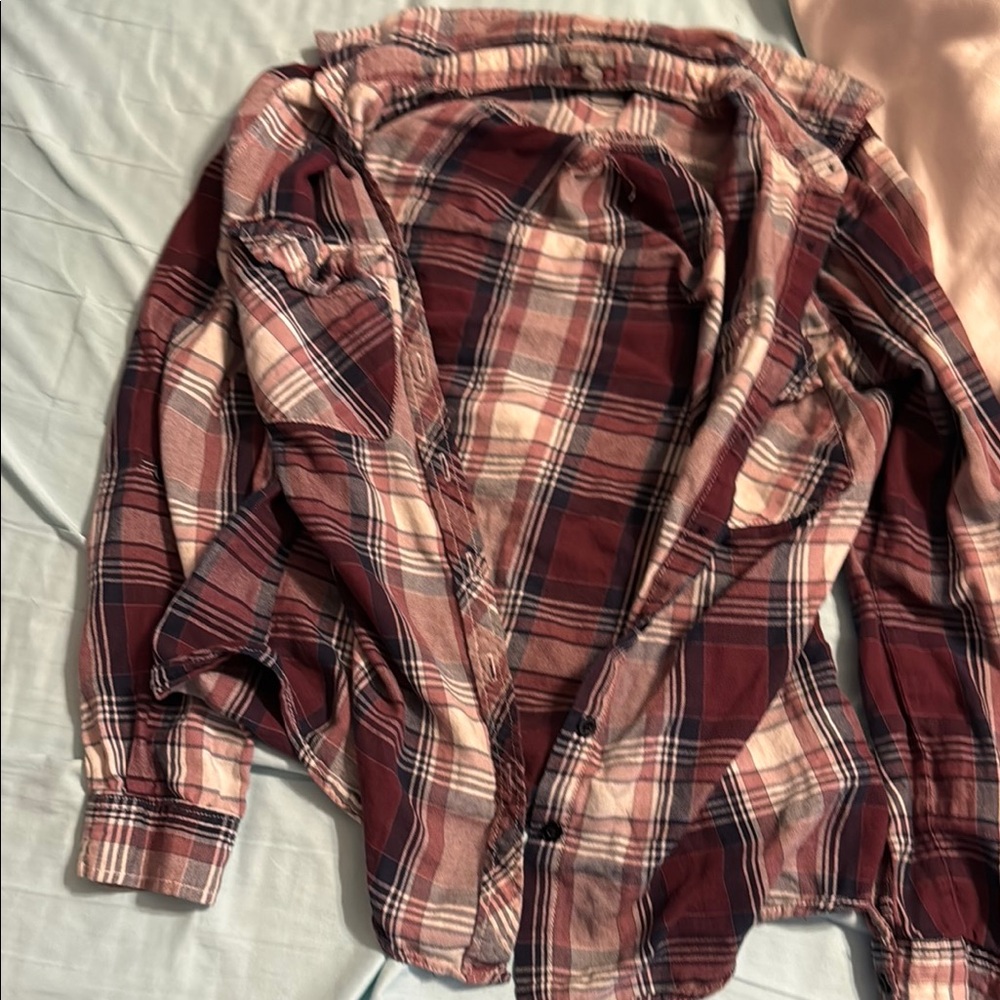 Charlotte Russe Plaid Jacket - Red and White
